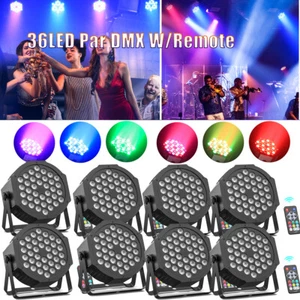 DJ Stage lighting 36 LED DMX PAR Light with Remote Control 7 Colors for Events - Picture 1 of 15