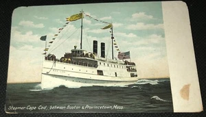Vintage Postcard Steamer Cape Cod Mass H C Leighton Germany Undivided Back - Picture 1 of 2