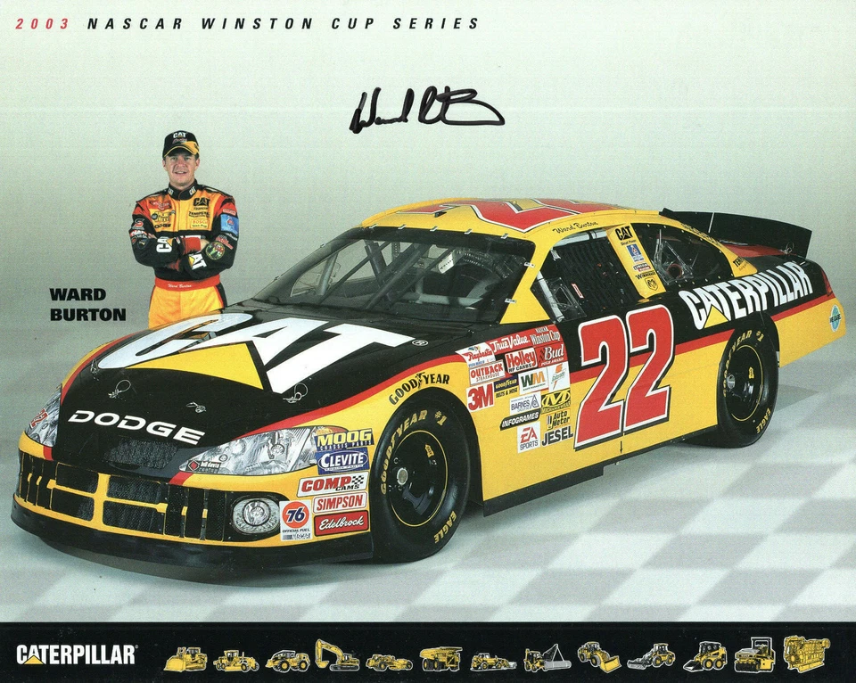 ЦВЕТНОЕ ФОТО С РУЧНОЙ ПОДПИСЬЮ WARD BURTON 8x10 + сертификат подлинности ПОТРЯСАЮЩИЙ ВОДИТЕЛЬ NASCAR - Изображение 1 из 1