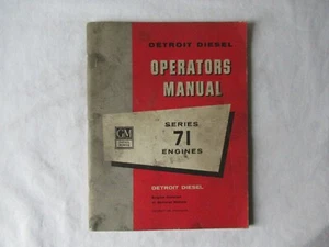 1956 GM Detroit Diesel 71 engine operator's manual - Picture 1 of 9