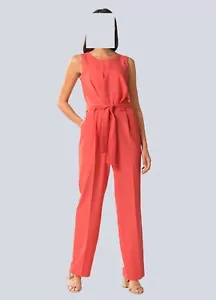 Alba Moda Overall mit Bindeband in der Taille Koralle Gr. 44 0721953260 - Bild 1 von 4