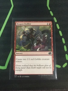 MTG Magic The Gathering Dragon Fodder J22 Anime Red Sorcery Goblin Commander - Picture 1 of 1