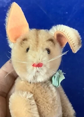 Antiguo Vintage Schuco Sí/No 6” Mohair Conejo Ojos de Vidrio Articulados Excelente Con Foto 1 de 4