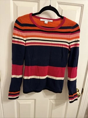 Diane von Furstenberg Size P Wool Cashmere Striped Sweater - Imagem 1 de 4