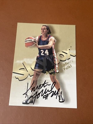 1999 WNBA Hoops Skybox Autographics Kristin Folkl Minnesota Lynx Autograph - Image 1 of 2