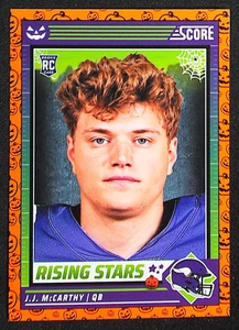 2024 Panini Score-A-Treat - Rising Stars J.J. McCarthy #19 Orange Pumpkins (RC) - Picture 1 of 2