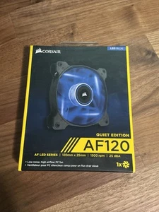 Ventilador de caja Corsair AF120 (120 mm) edición silenciosa con LED azul - Imagen 1 de 2