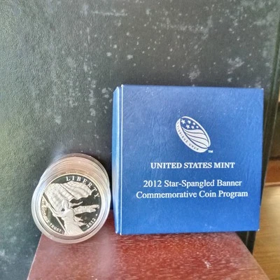 2012 - P - Star Spangled Banner Commemorative Coin - Proof Silver Dollar - COA - Image 1 of 4
