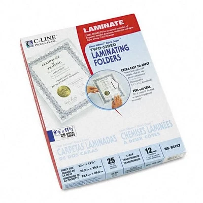 C-line Quick Cover Cleer Adheer Laminated Film Covers - Letter - 8.50" Width X - Image 1 of 4