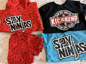 Spy Ninja Shirt Bundle 3 shirts 10/12 And 1 Hoodie 14/16 - Picture 1 of 4