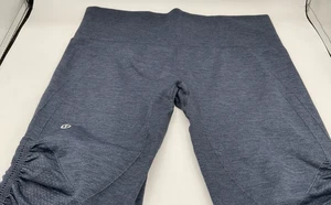 Lululemon Zone In Crop Women's Size 10 Blue Gray 29x16 NICE Fast Free Shipping! - Picture 1 of 7