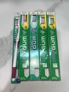 Lot 5 VTG NOS Gum Butler Soft Compact Head Toothbrush 461 Super Tip Made In USA - Picture 1 of 4