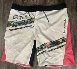 "Pantalones cortos elásticos con cordón rosa/negro Reebok CrossFit vintage para hombre - talla 36""" - Imagen 1 de 12