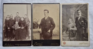 1880-90s England Lot of 3 Cabinet Cards by B. Julyan, Thomas Boxell & RH Carling - Bild 1 von 5