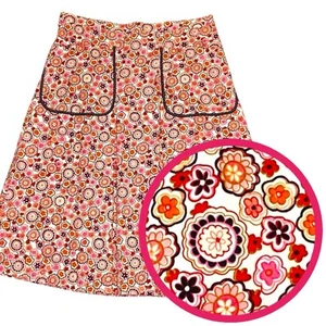 Vintage Floral A-Line Skirt Womens M Retro 60s 70s Phoebe Buffay Cottage Fairy - Picture 1 of 9