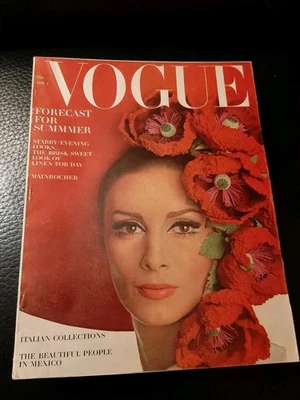VOGUE Apr 1965 Penn Wilhelmina Halston BRIGITTE BARDOT Gloria GUINESS VERUSHKA - Image 1 of 4