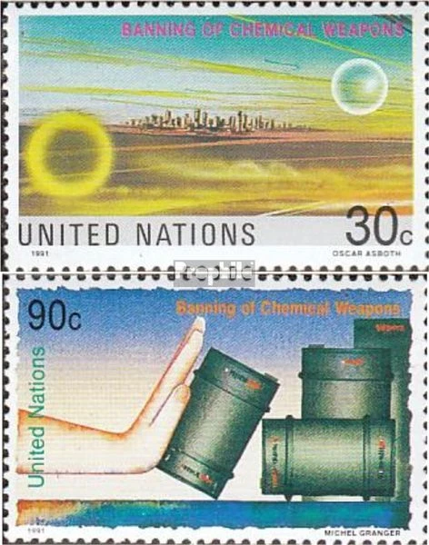 Naciones Unidas - nuevo York 617-618 sobres primer día 1991 sellos - Imagen 1 de 1