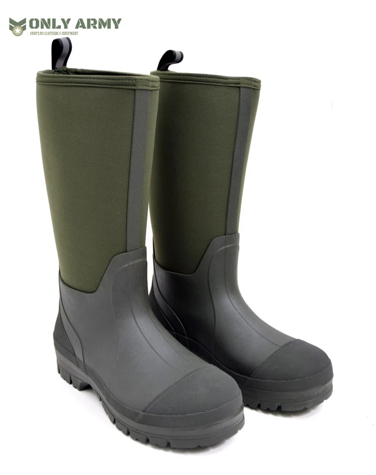 Stivali da caccia OD Green Muck Boots impermeabili in neoprene stivali termici Wellington - Immagine 1 di 4