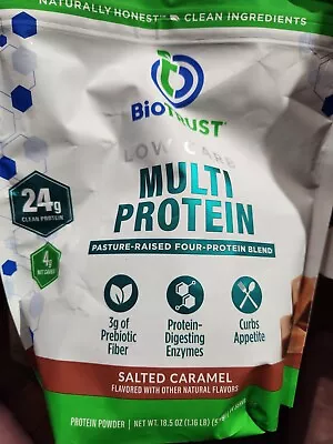 Biotrust Salted Caramel FLAVORS Low Carb MULTI four Protein Blend -  18.5oz - Image 1 of 4