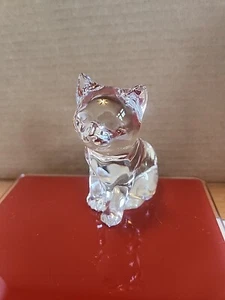 Vntg Princess House Crystal Cat W. Germany 24% Lead Crystal  Paperweight Des/Pic - Picture 1 of 8
