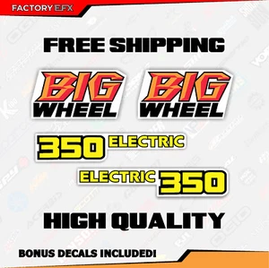 4pc Yamaha 1986 1987 BW350 BIG WHEEL 350 decals stickers graphics kit 86, 87 - Picture 1 of 2