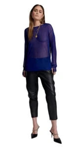 One Teaspoon Amity Oversized Sheer Sweater Cobalt Blue, Size S - Picture 1 of 14