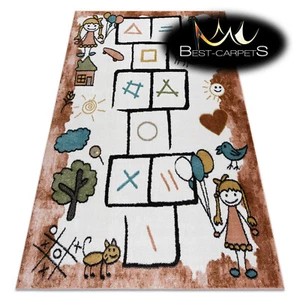 KINDERTEPPICH TEPPICH "FUN" HOP Hopscotch für Kinder ROSA Beste Qualität - Bild 1 von 6