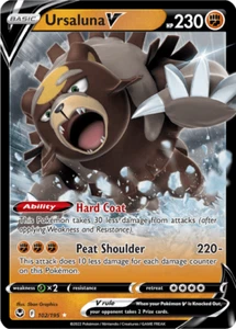 Pokémon TCG Ursaluna V 102/195 Ultra Rare Sword & Shield Silver Tempest NM/M - Picture 1 of 1