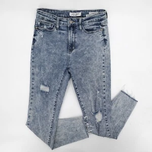 Judy Blue Jeans Womens 7 / 28 Acid Wash Distressed Cutoff Skinny Fit Stretch - Picture 1 of 13