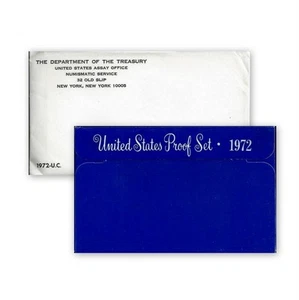 1972 P+D+S Mint Proof Set ~ Kennedy Washington Roosevelt Jefferson Lincoln - Picture 1 of 4