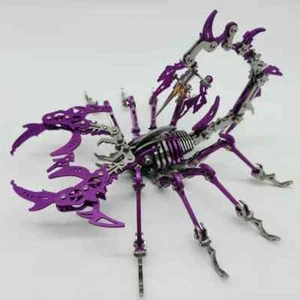 DIY Metal Puzzle 3D Purple Scorpion Kids Assembly Model Educational Jigsaw Toys - Picture 1 of 6