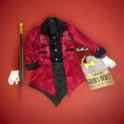 Willy Wonka Fábrica de Chocolate Clásico Película Vestido Elegante Halloween Disfraz para Adulto Foto 1 de 4