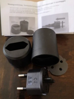 Kaiser Übergangsstecker Stecker Adapter 10A Schwarz nicht lösbar Schweiz  - Bild 1 von 2