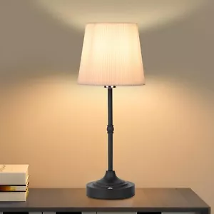 Fabric Shade Cordless LED Desk Lamp with Dimmer, Built-in Rechargeable Batter... - Picture 1 of 9