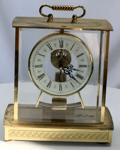 Seth Thomas PROBADO Latón y Vidrio Esqueleto Carro Abrigo Reloj Modelo 792 Alemania - Imagen 1 de 24