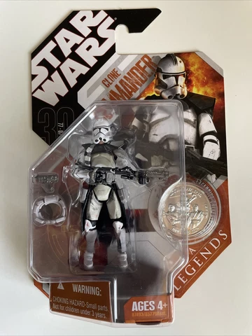 Hasbro Star Wars 30th Anniversary Legends Clone Commander 2007 New Case Fresh Cover