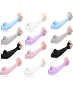 Braccia Protettive Leves per Donna/Uomo, Maniche Protezione Sole 6 Colori 12 Pz - Foto 1 di 9