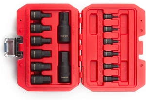 14 Pc Set 1/4”, 3/8” and 1/2" Dr Impact Grade Allen Bit Socket Set Metric Hex Dr - Picture 1 of 2