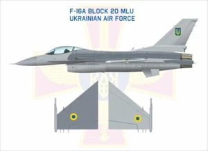 Calcomanías 1/144: F-16A Bloque 20 MLU Fuerza Aérea de Ucrania "Arrivel" #144021: Rush - Imagen 1 de 5