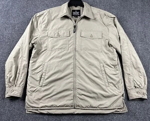 National Geographic Travel Collection Jacket Large Beige Full Zip Pockets Safari - Picture 1 of 8