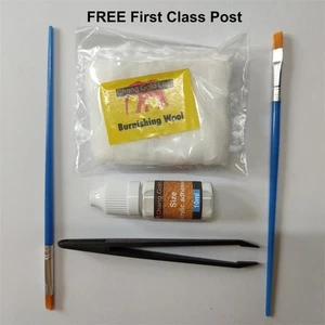 Gold Leaf Adhesive Glue Brushes Tweezers Burnishing Wool Arts & Crafts - Picture 1 of 1