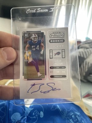 BAYLON SPECTOR 2022 Panini Contenders Autograph Rookie Ticket #301 BUFFALO BILLS - Image 1 of 3