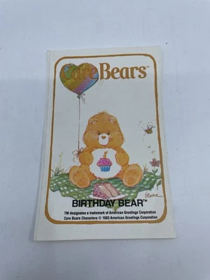 Oso de cumpleaños vintage de los años 80 Care Bears J- Foto 1 de 4