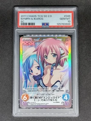 Tarjeta Angeloid Japón PSA10 Chaos TCG Sora no Otoshimono Nymph & Ikaros SO 2.0 M046 Foto 1 de 4