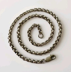 Massive 925 Sterling Silber 6 mm Belcher Rolo Kette Halskette gepunzt 18,5" 35 g - Bild 1 von 16