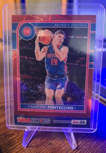 2024-25 Panini NBA Hoops - Simone Fontecchio #16 Premium Red Laser Prizm 71/99 - Bild 1 von 3