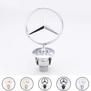Mercedes Benz Bonnet Raised Star Emblem Badge Chrome C E S CLK Class 44mm Emblem - Picture 1 of 8