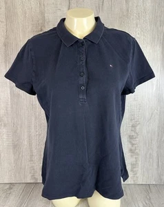 Tommy Hilfiger Polo Blue Classic Fit Collared 4 Button Women’s Size Large - Picture 1 of 16