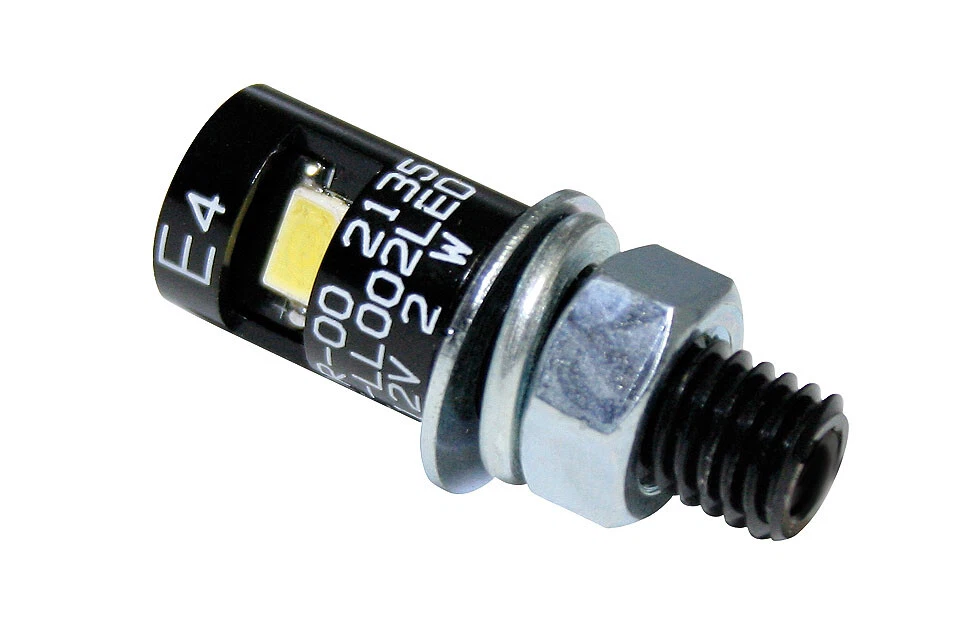 Shin Yo LED mini/micro Nummernschildbeleuchtung rund schwarz mit E-Prüfzeichen