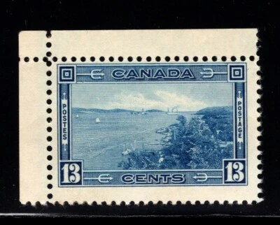 EDSROOM-485 Canadá 242 MNH 1938 13 centavos Halifax Harbor CV $18 Foto 1 de 2